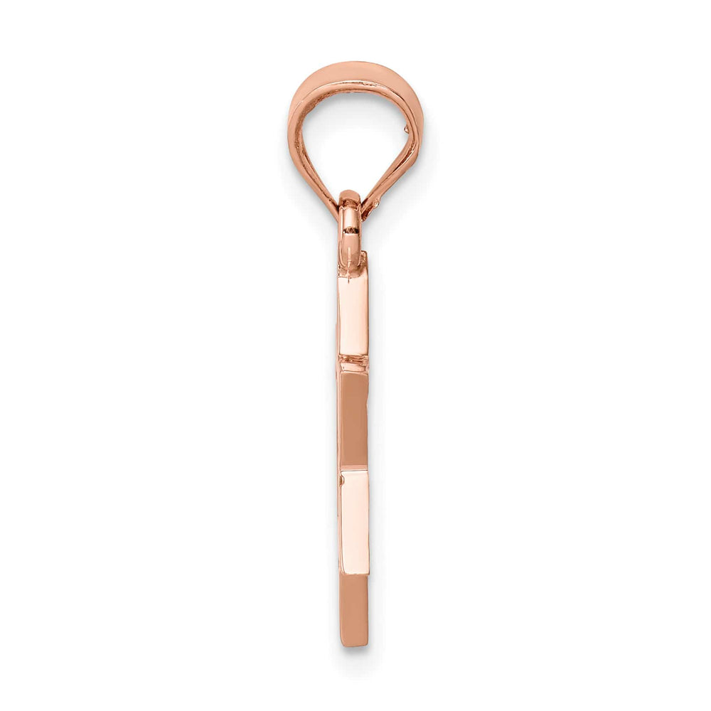 14K Rose Gold Medium Polished Star of David Pendant