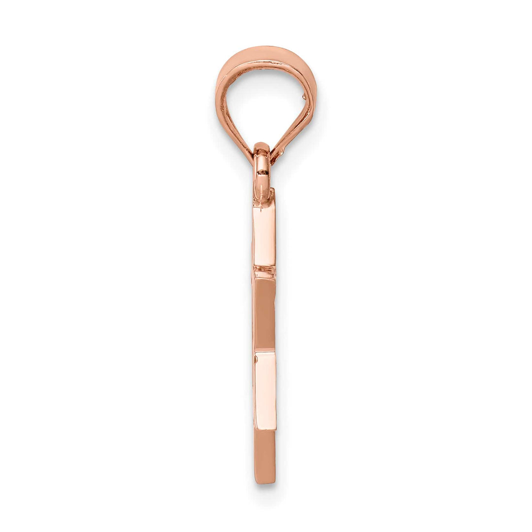 14K Rose Gold Medium Polished Star of David Pendant
