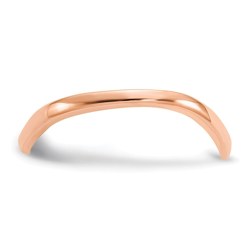 14k Rose Gold Polished Wave Fashion Thumb Ring