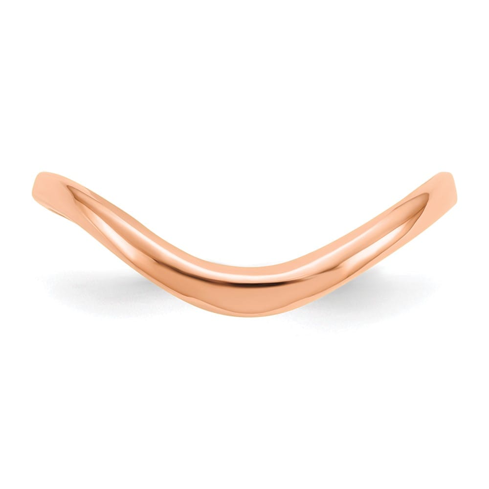 14k Rose Gold Polished Wave Fashion Thumb Ring