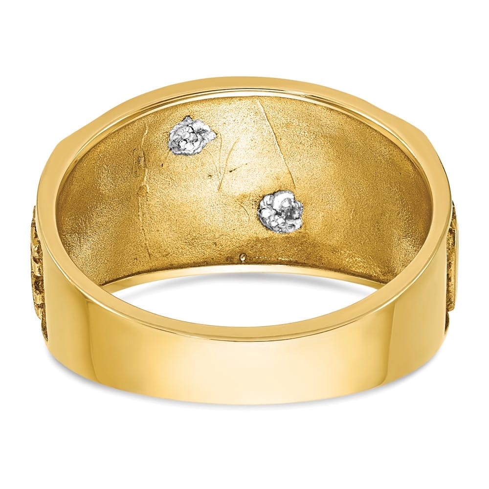 14k Two-Tone Gold 12.2 mm with Multi-Color Enamel Masonic Ring