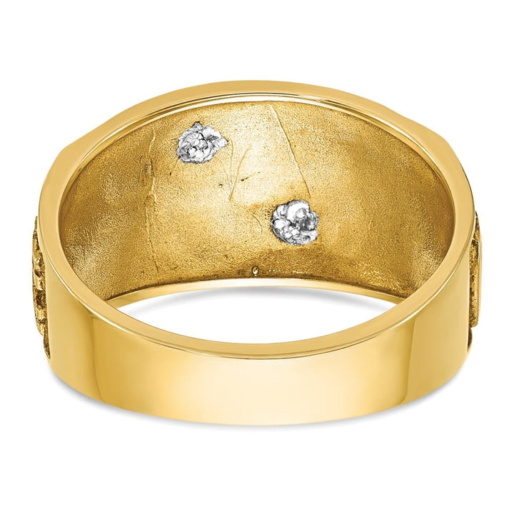 14k Two-Tone Gold 12.2 mm with Multi-Color Enamel Masonic Ring