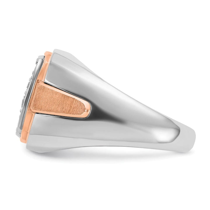 14k Two-Tone Gold 14.44 g I1 Quality Diamond Cluster Men's Ring
