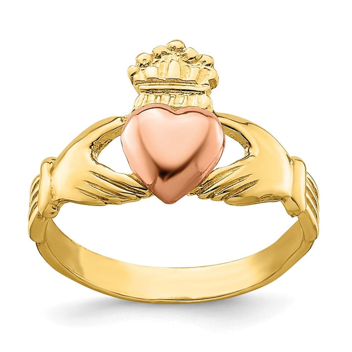 14k Two-Tone Gold Claddagh Ring