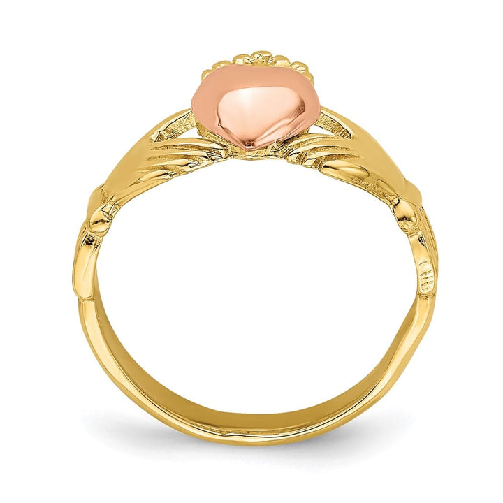 14k Two-Tone Gold Claddagh Ring