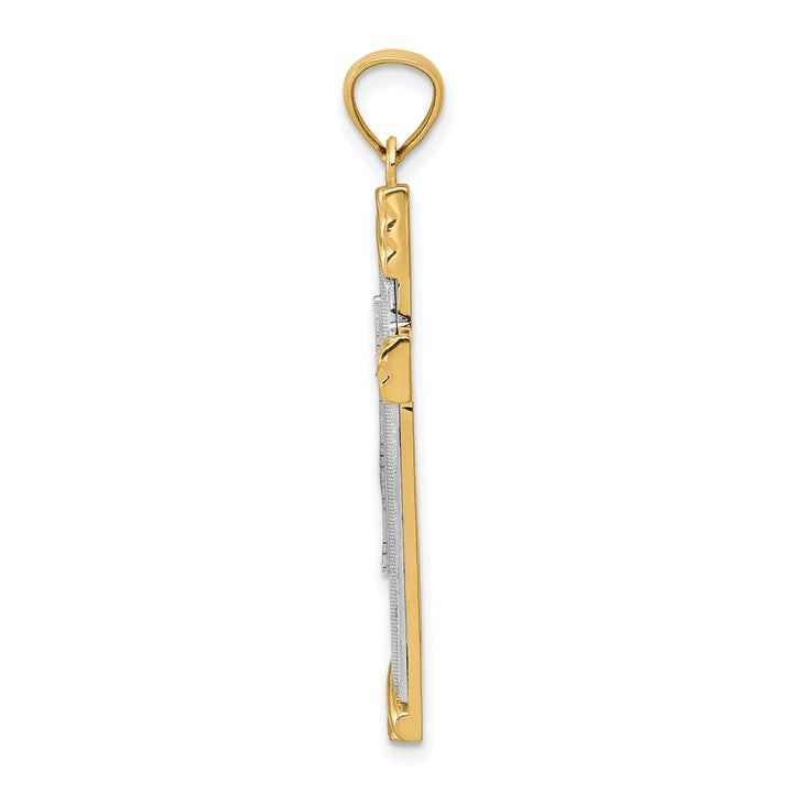 Lovely Rita's 14K Two-Tone Gold Classic D.C Latin Cross Pendant