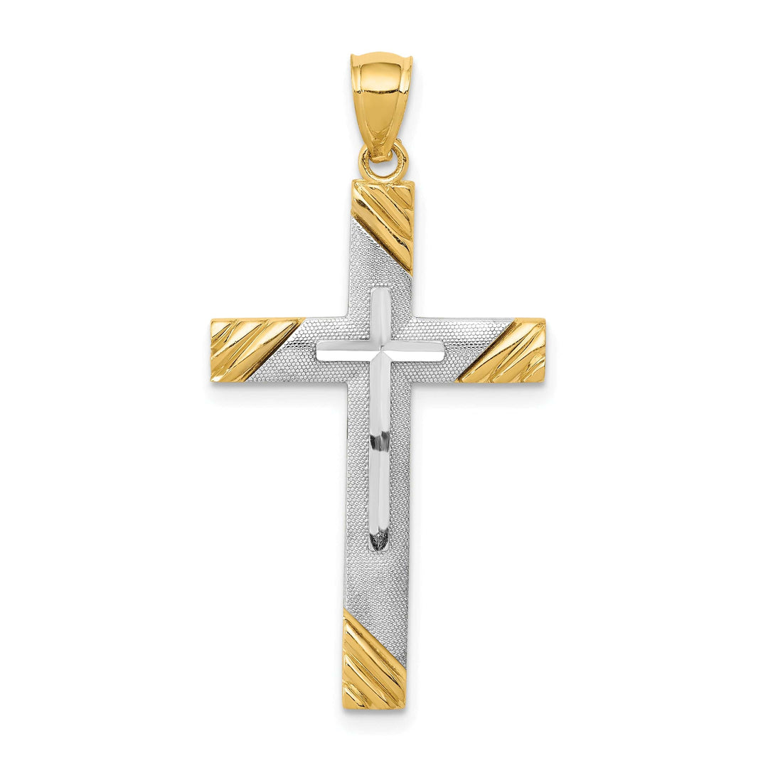Lovely Rita's 14K Two-Tone Gold Classic D.C Latin Cross Pendant