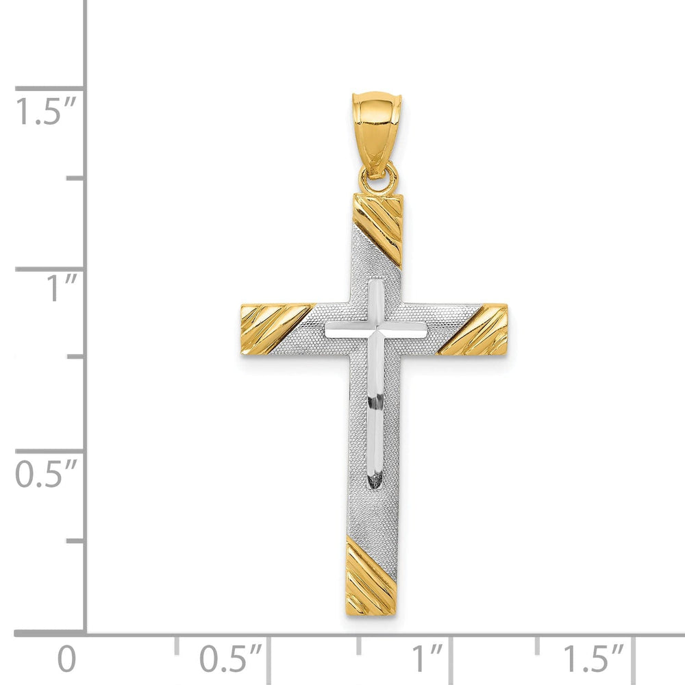 Lovely Rita's 14K Two-Tone Gold Classic D.C Latin Cross Pendant
