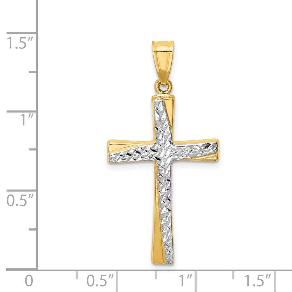 Lovely Rita's 14K Two-Tone Gold Classic D.C Religious Latin Cross Pendant