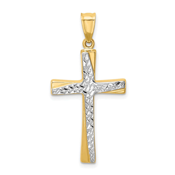 Lovely Rita's 14K Two-Tone Gold Classic D.C Religious Latin Cross Pendant