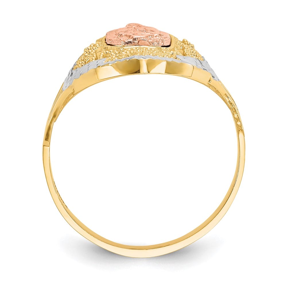 14k Two-Tone Gold Filigree Our Lady of Guadalupe Ring