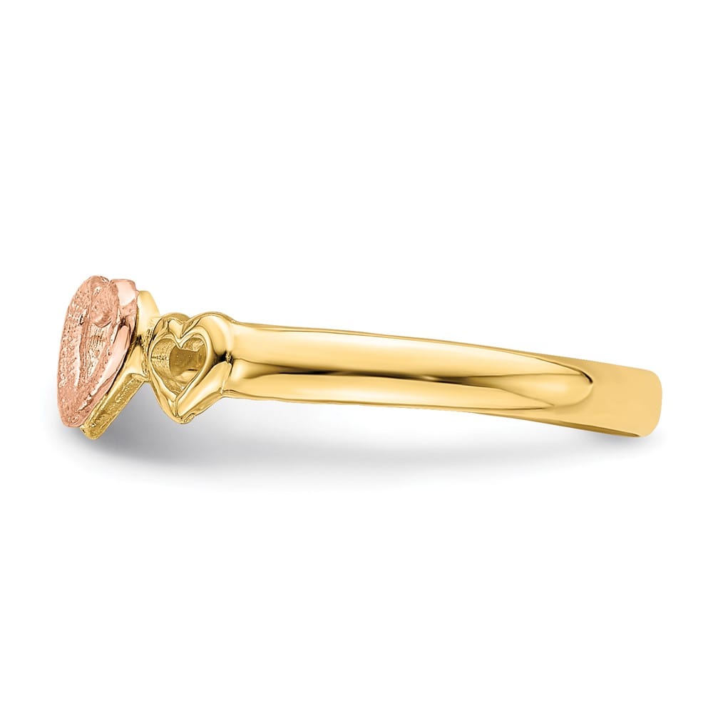14k Two-Tone Gold Hearts Ring