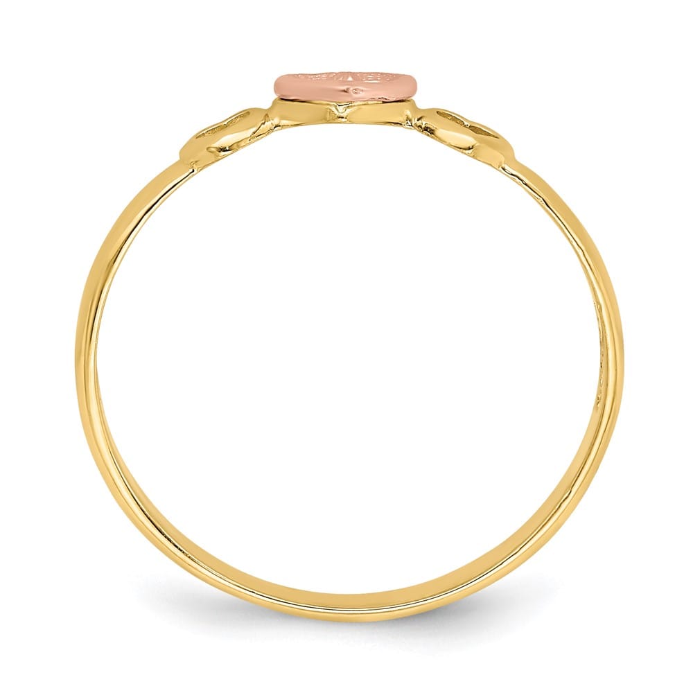 14k Two-Tone Gold Hearts Ring