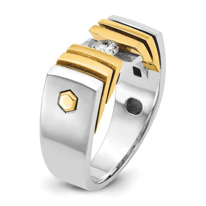 14k Two-Tone Gold IB Goodman 1/3 Carat Diamond Men's Ring