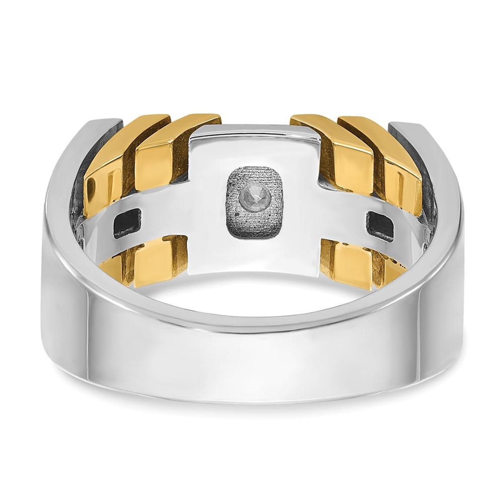 14k Two-Tone Gold IB Goodman 1/3 Carat Diamond Men's Ring