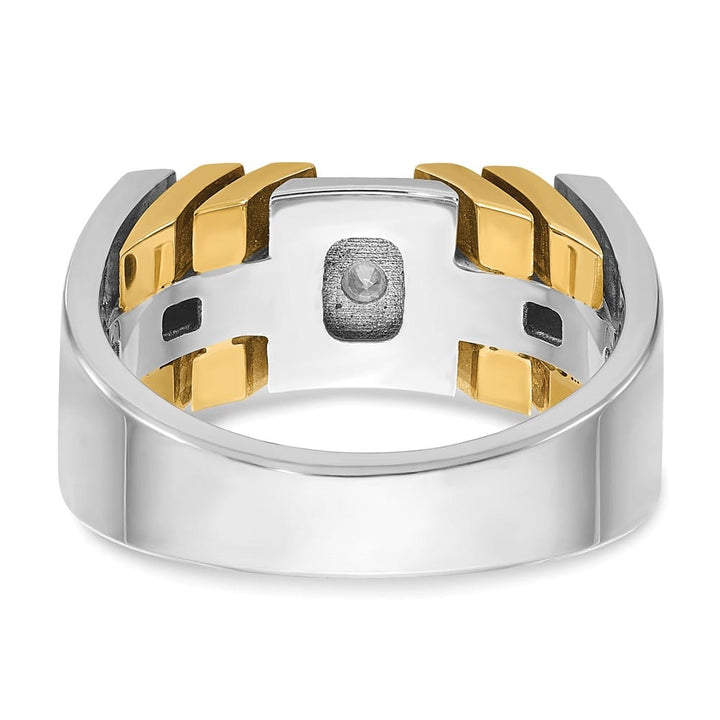 14k Two-Tone Gold IB Goodman 1/3 Carat Diamond Men's Ring