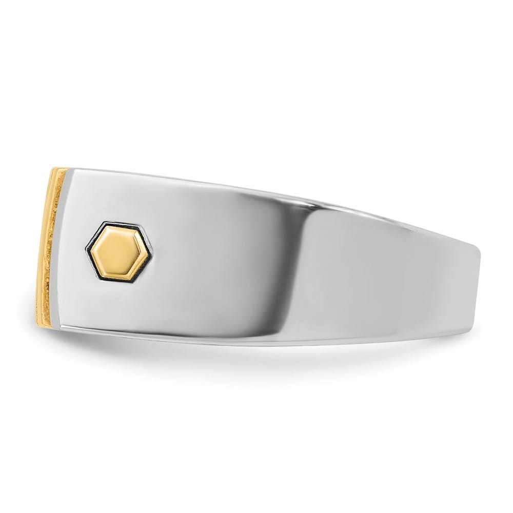14k Two-Tone Gold IB Goodman 1/3 Carat Diamond Men's Ring