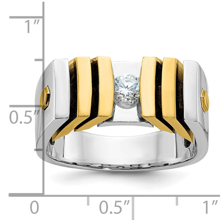 14k Two-Tone Gold IB Goodman 1/3 Carat Diamond Men's Ring