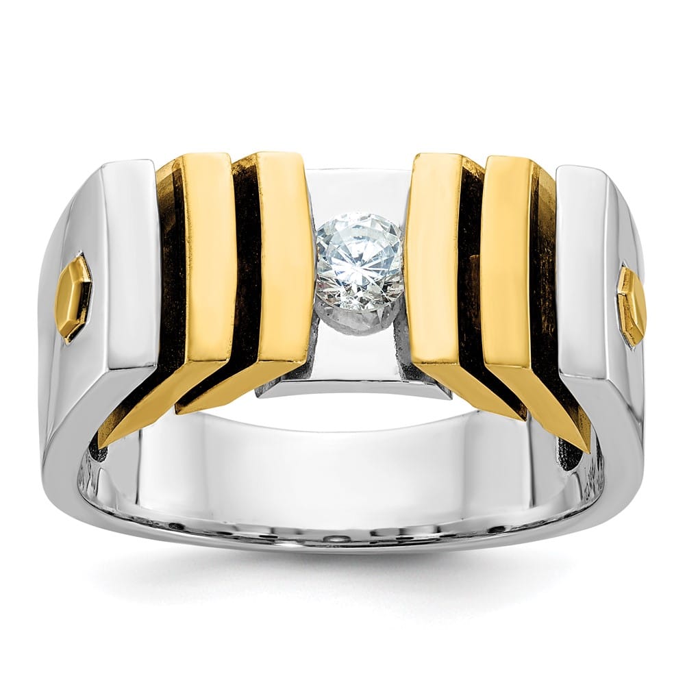 14k Two-Tone Gold IB Goodman 1/3 Carat Diamond Men's Ring