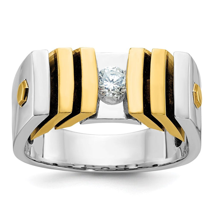 14k Two-Tone Gold IB Goodman 1/3 Carat Diamond Men's Ring