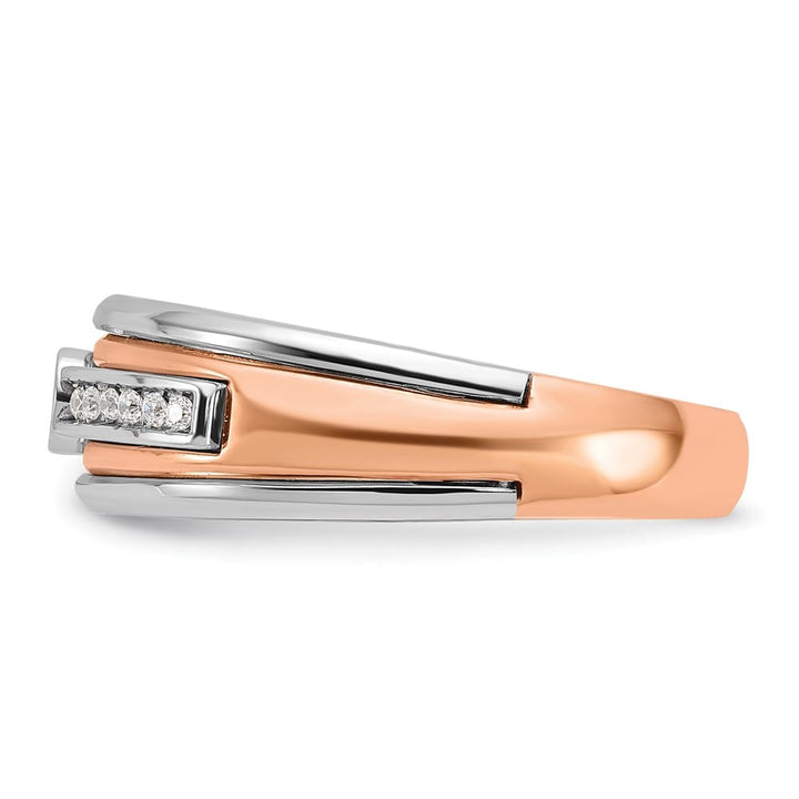 14k Two-Tone Gold IB Goodman 1/5 Carat Diamond Men's Ring