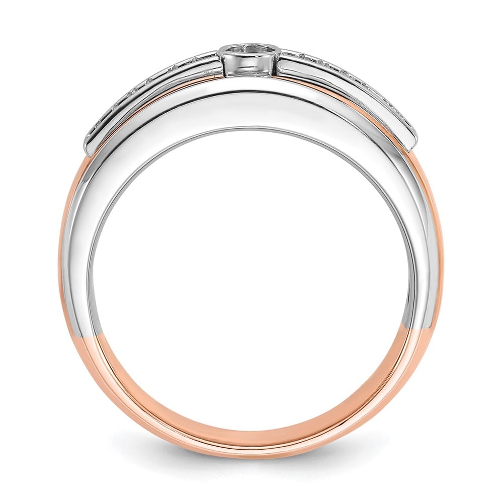 14k Two-Tone Gold IB Goodman 1/5 Carat Diamond Men's Ring