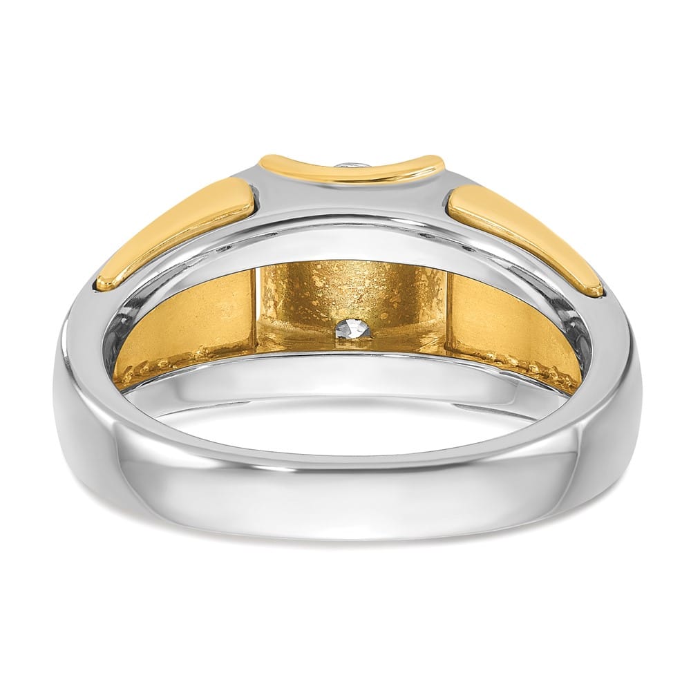 14k Two-Tone Gold IB Goodman 3/4 Carat Diamond Men's Ring