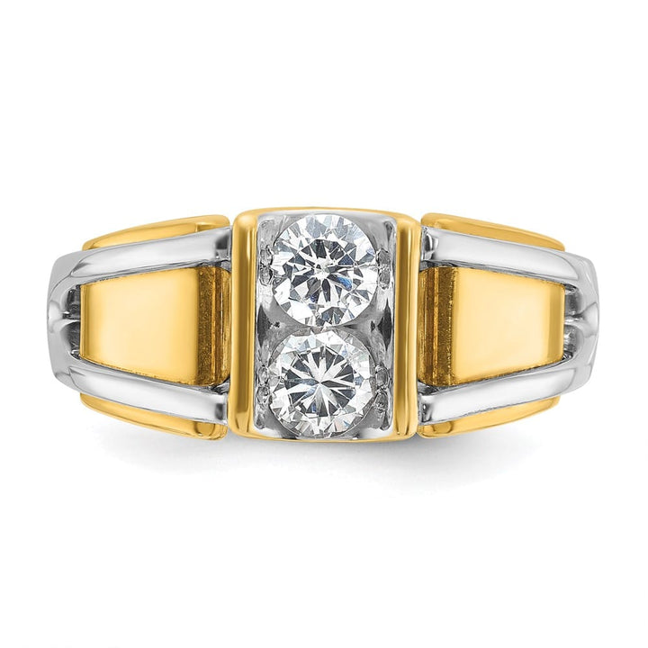 14k Two-Tone Gold IB Goodman 3/4 Carat Diamond Men's Ring