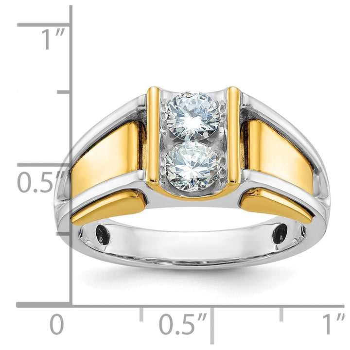 14k Two-Tone Gold IB Goodman 3/4 Carat Diamond Men's Ring