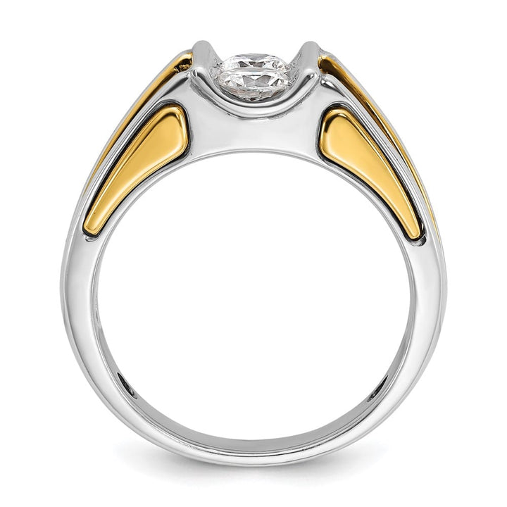 14k Two-Tone Gold IB Goodman 3/4 Carat Diamond Men's Ring