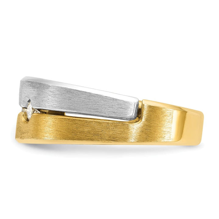 14k Two-Tone Gold IB Goodman Diamond 3-Stone Men's Ring
