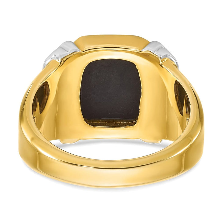 14k Two-Tone Gold IB Goodman Octagon Onyx Men's Ring