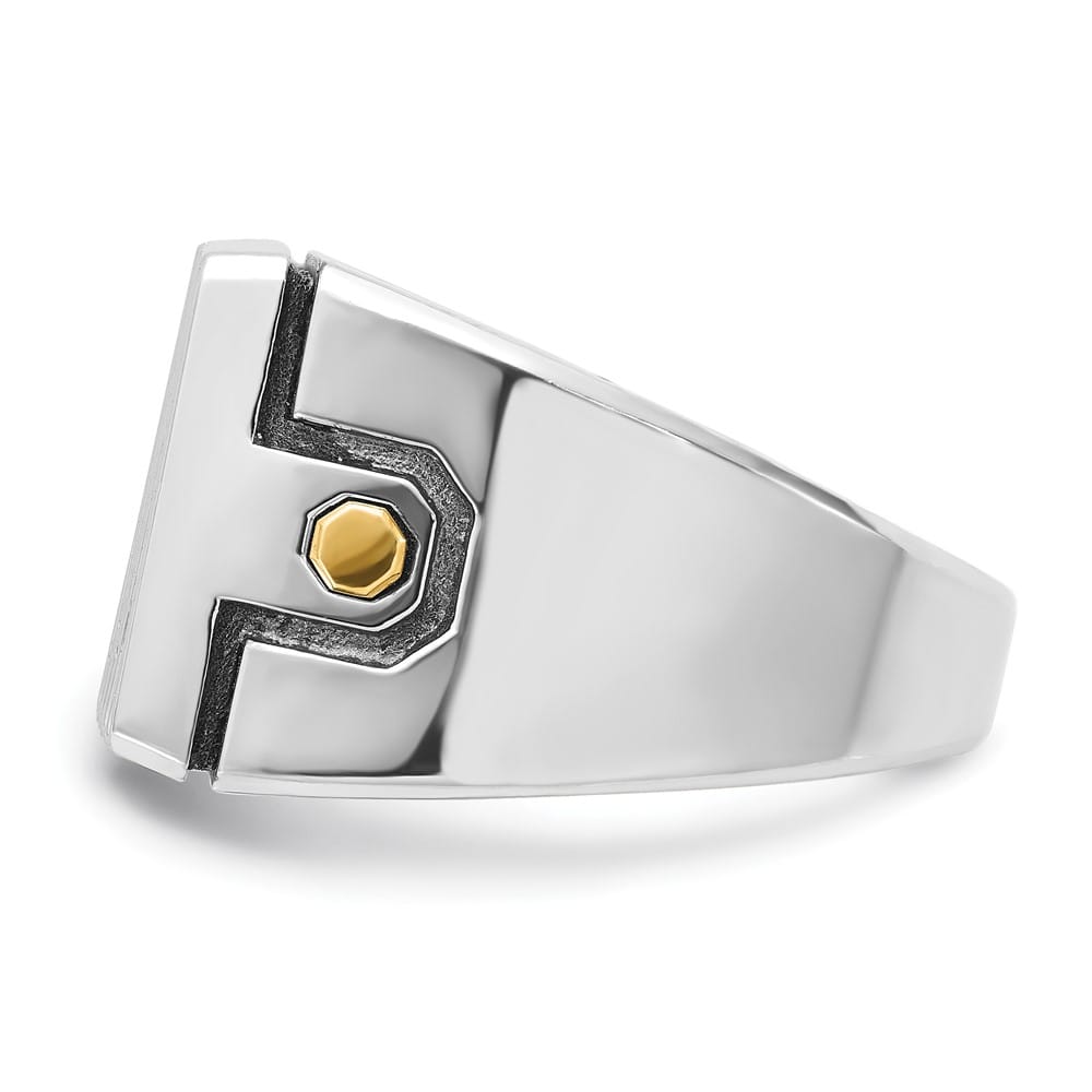 14k Two-Tone Gold IB Goodman with 5-Row I1 Quality Diamond Men's Ring