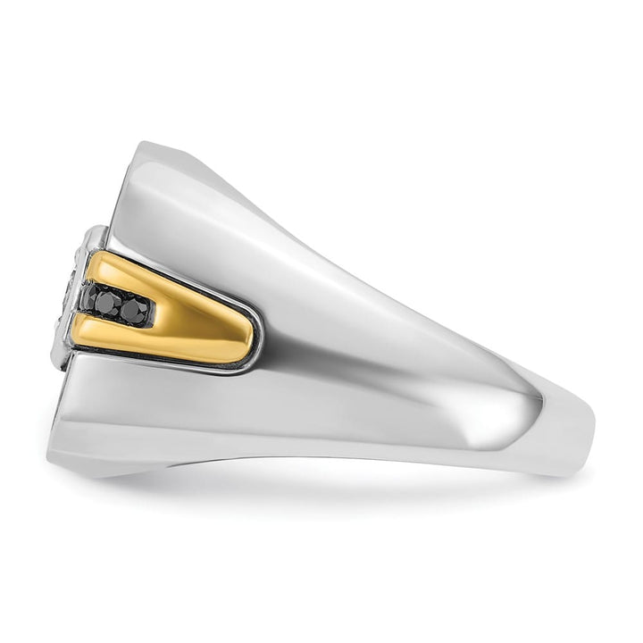 14k Two-Tone Gold IB Goodman with Black and I1 Men's Diamond Ring