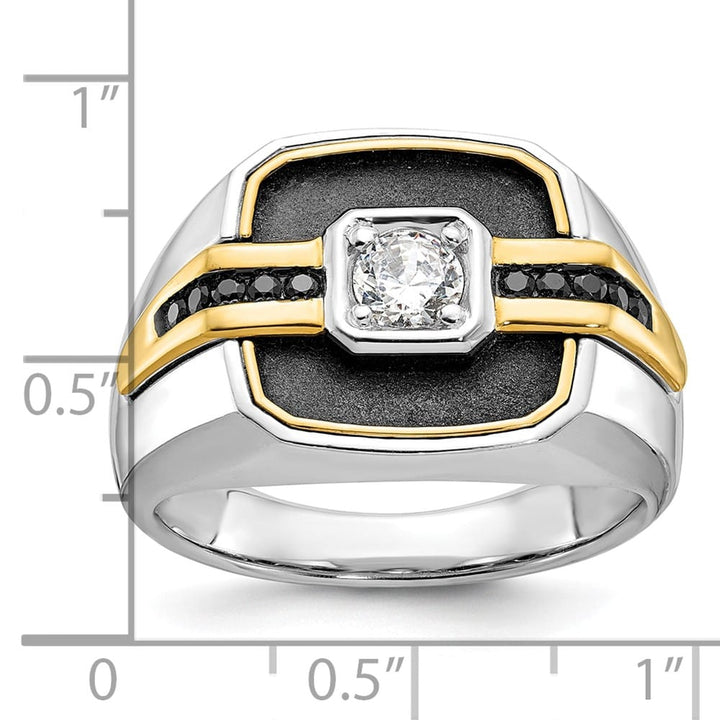 14k Two-Tone Gold IB Goodman with Black and I1 Men's Diamond Ring