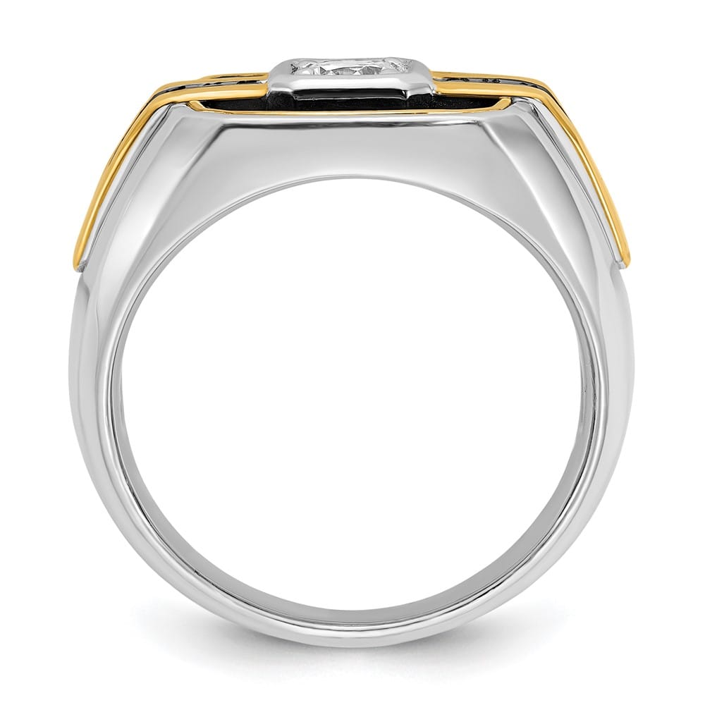 14k Two-Tone Gold IB Goodman with Black and I1 Men's Diamond Ring
