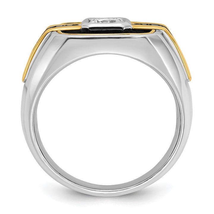 14k Two-Tone Gold IB Goodman with Black and I1 Men's Diamond Ring