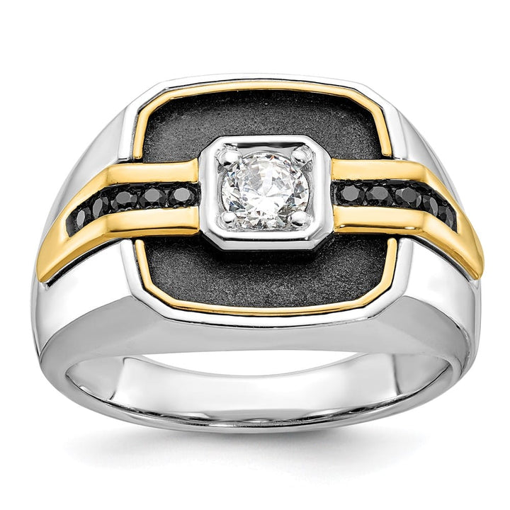 14k Two-Tone Gold IB Goodman with Black and I1 Men's Diamond Ring