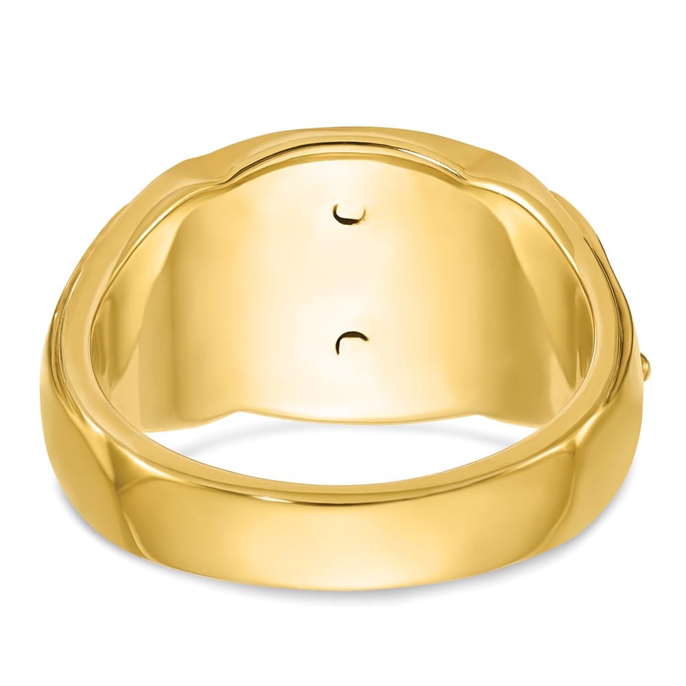 14k Two-Tone Gold IB Goodman with Black Enamel Past Master Men's Ring Stock Size 10 Ring Are Refundable