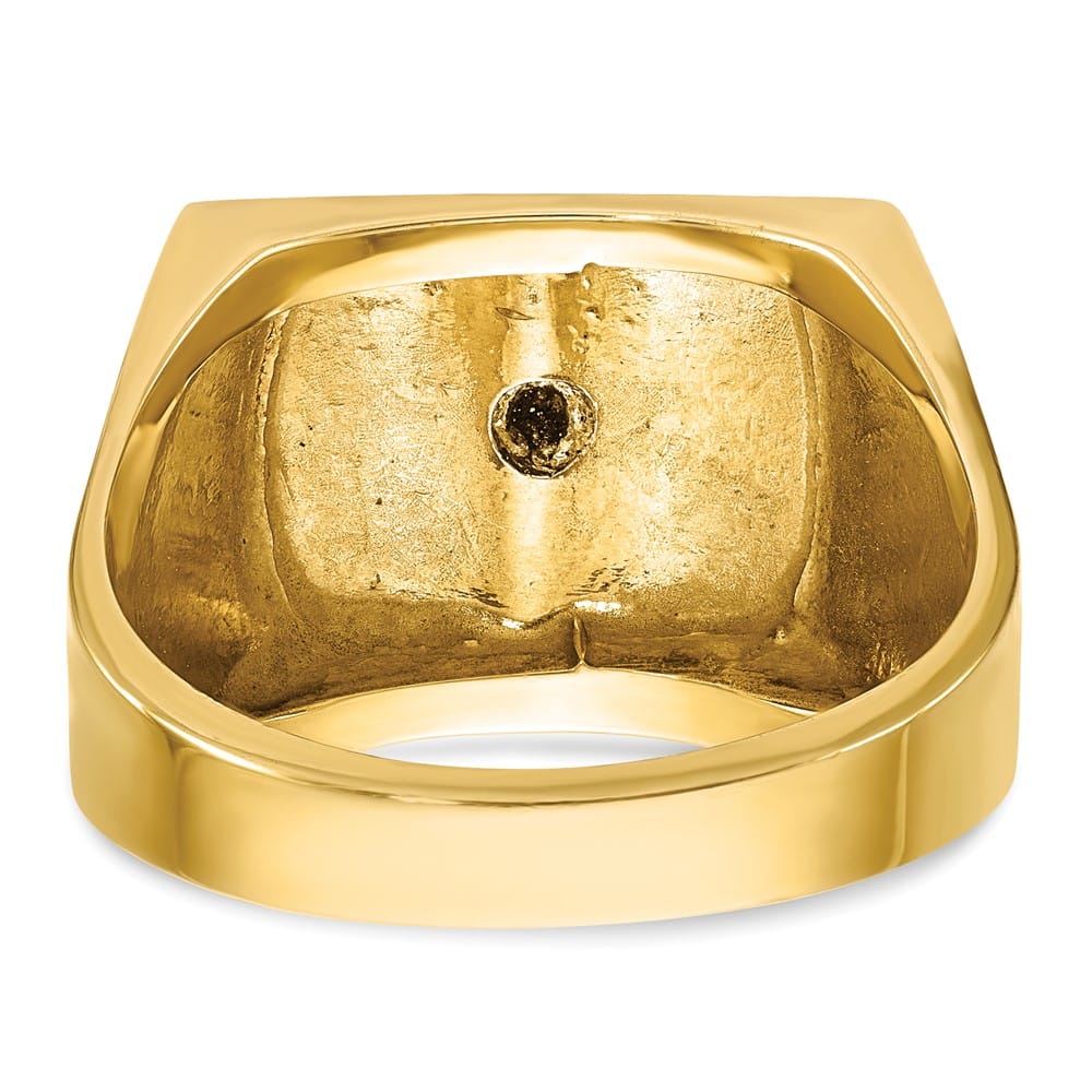 14k Two-Tone Gold IB Goodman with Blue Enamel Blue Lodge Men's Ring Stock Size 10 Ring Are Refundable