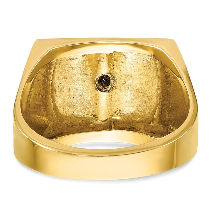 14k Two-Tone Gold IB Goodman with Blue Enamel Blue Lodge Men's Ring Stock Size 10 Ring Are Refundable