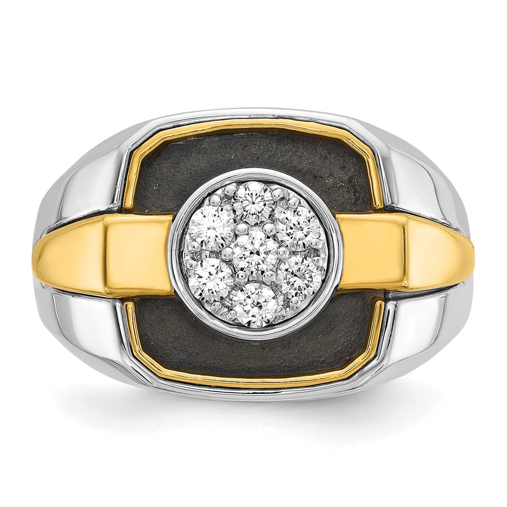 14k Two-Tone Gold IB Goodman with I1 Quality Diamond Men's Ring
