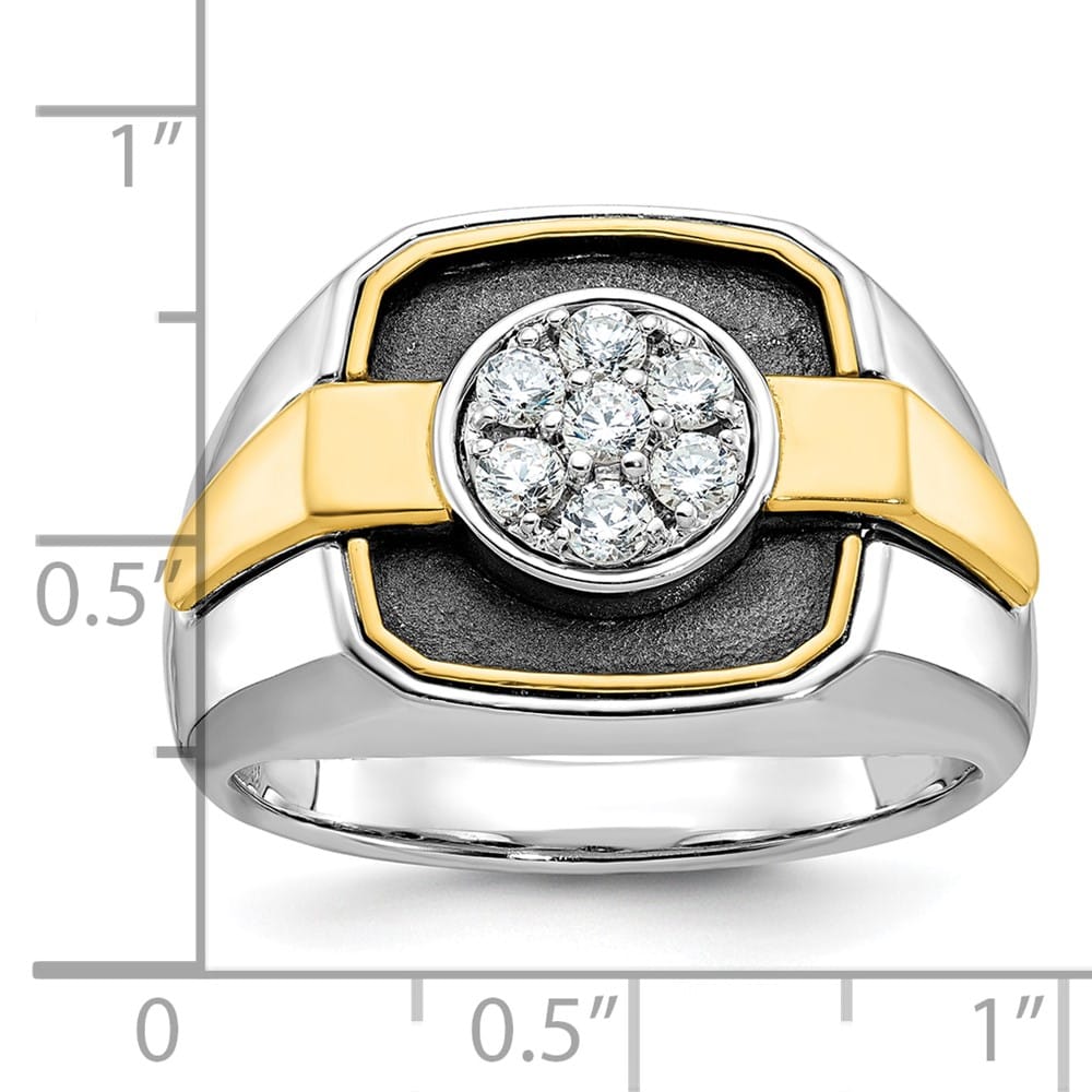 14k Two-Tone Gold IB Goodman with I1 Quality Diamond Men's Ring