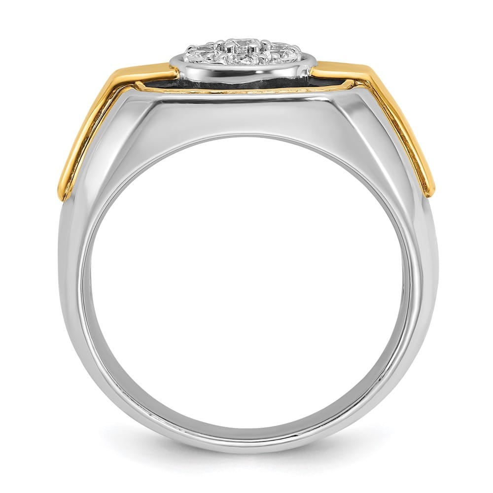 14k Two-Tone Gold IB Goodman with I1 Quality Diamond Men's Ring