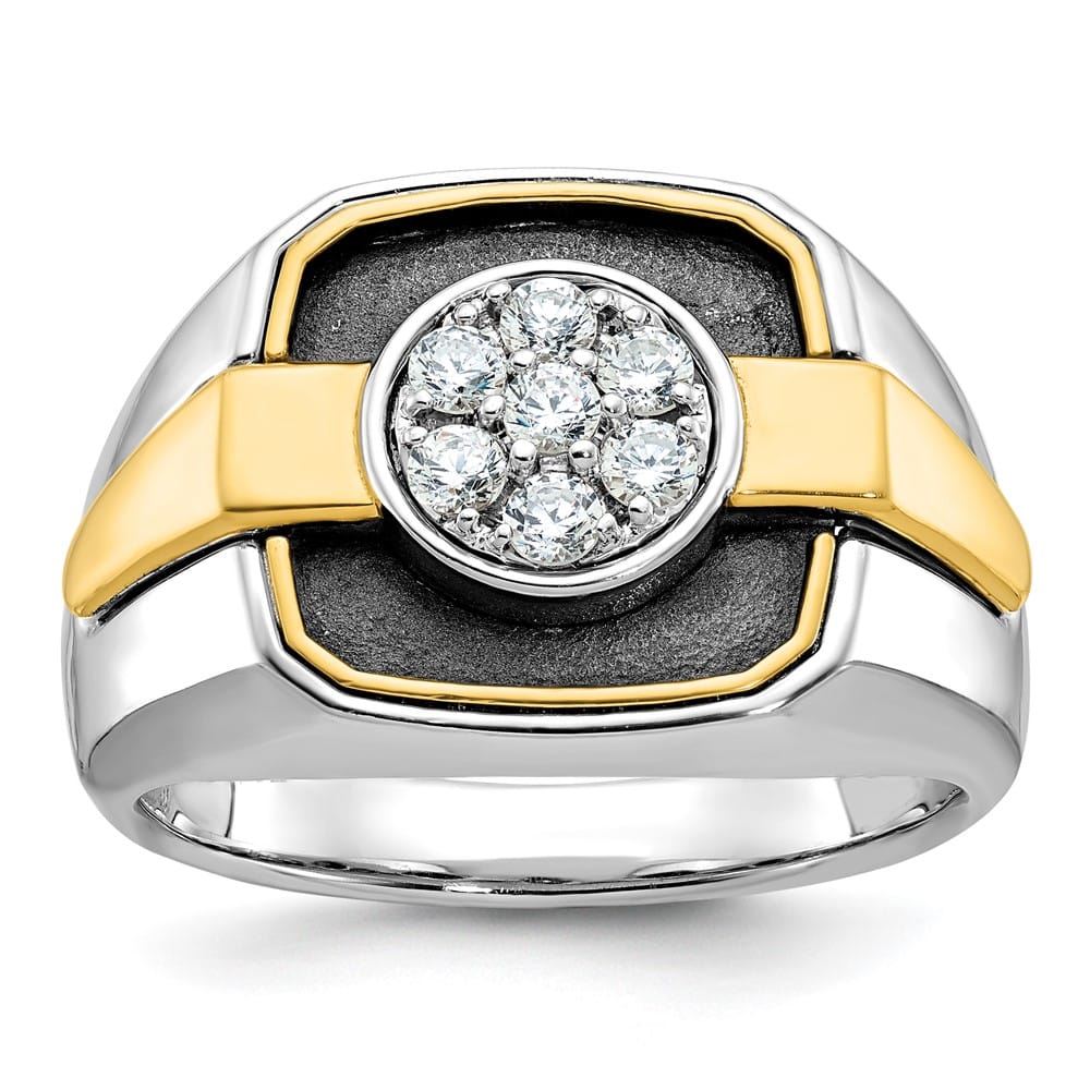 14k Two-Tone Gold IB Goodman with I1 Quality Diamond Men's Ring
