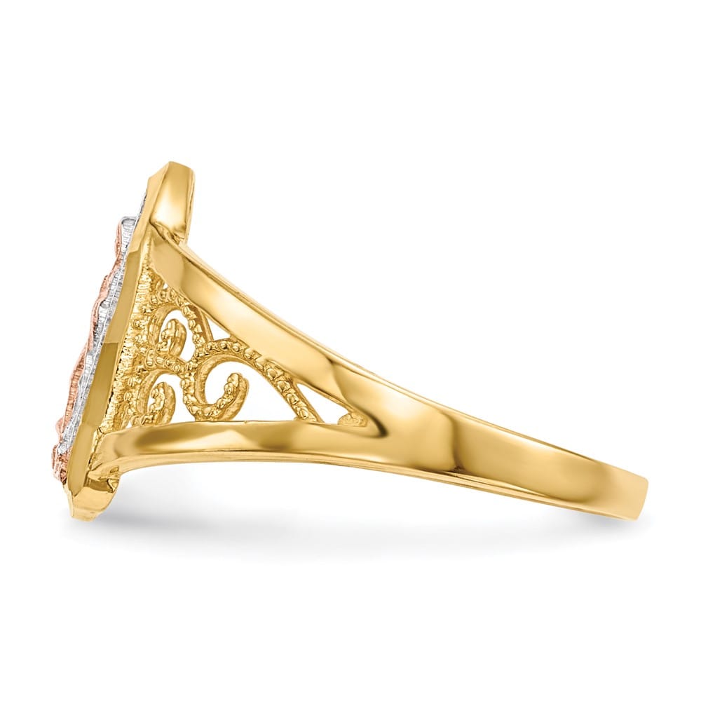 14k Two-Tone Gold Our Lady of Guadalupe Ring