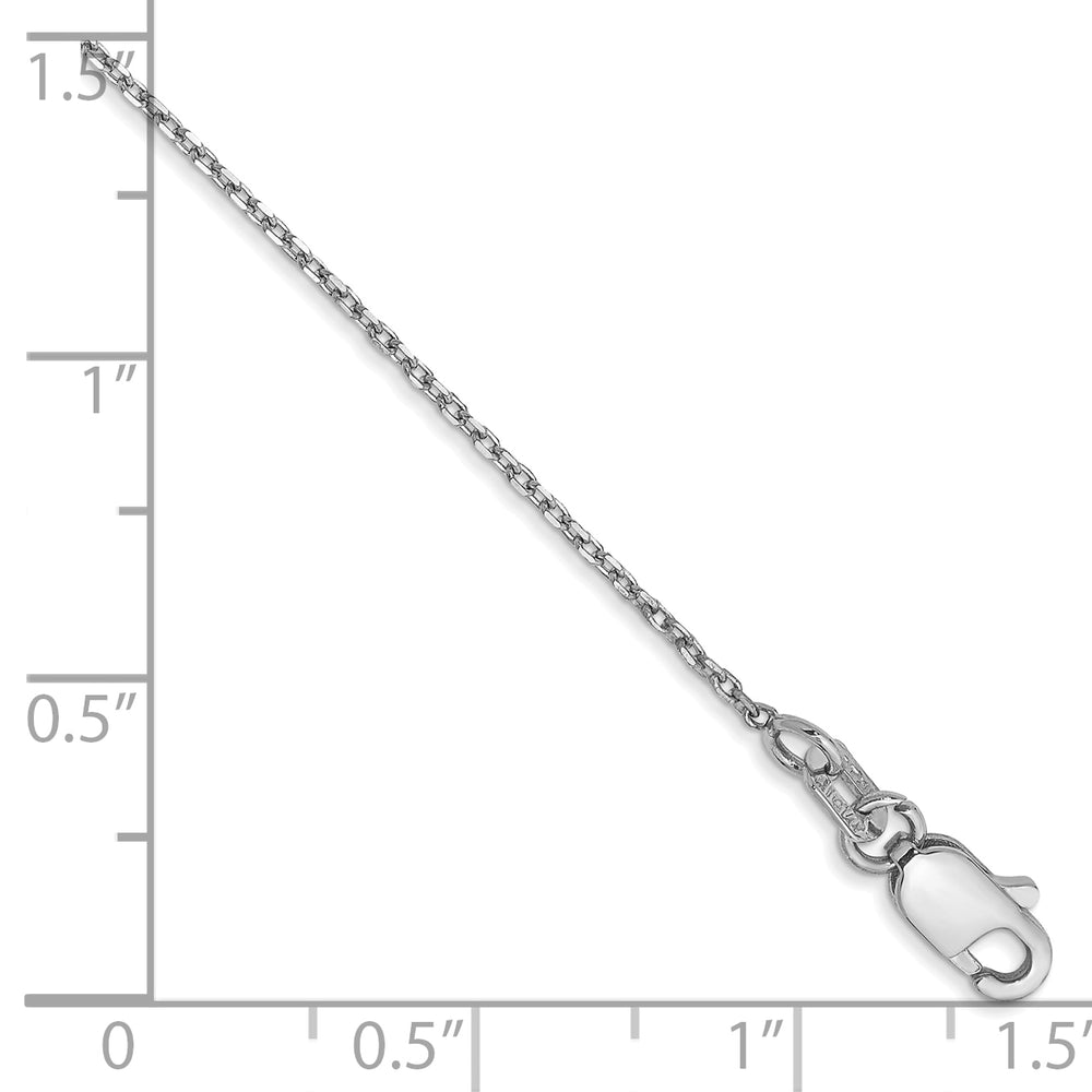 14K White Gold 1.0mm D C Forzantine Cable Anklet