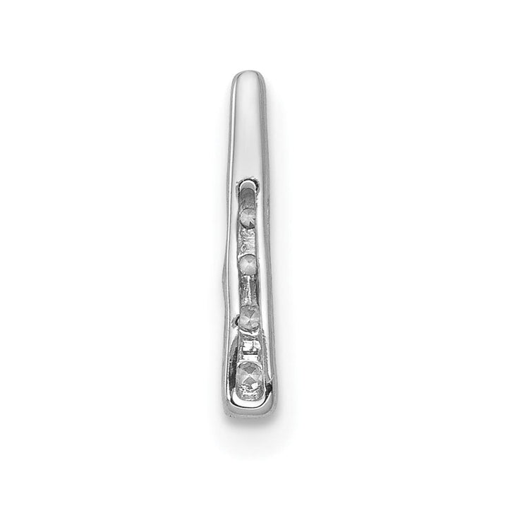 14K White Gold 1/10 Carat Diamond Fancy Chain Slide