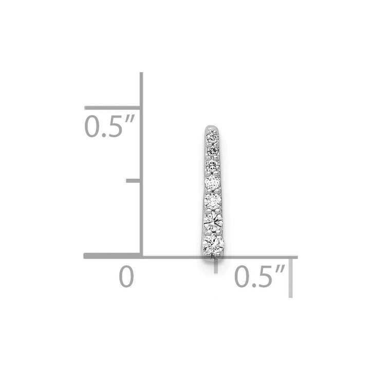 14K White Gold 1/10 Carat Diamond Fancy Chain Slide