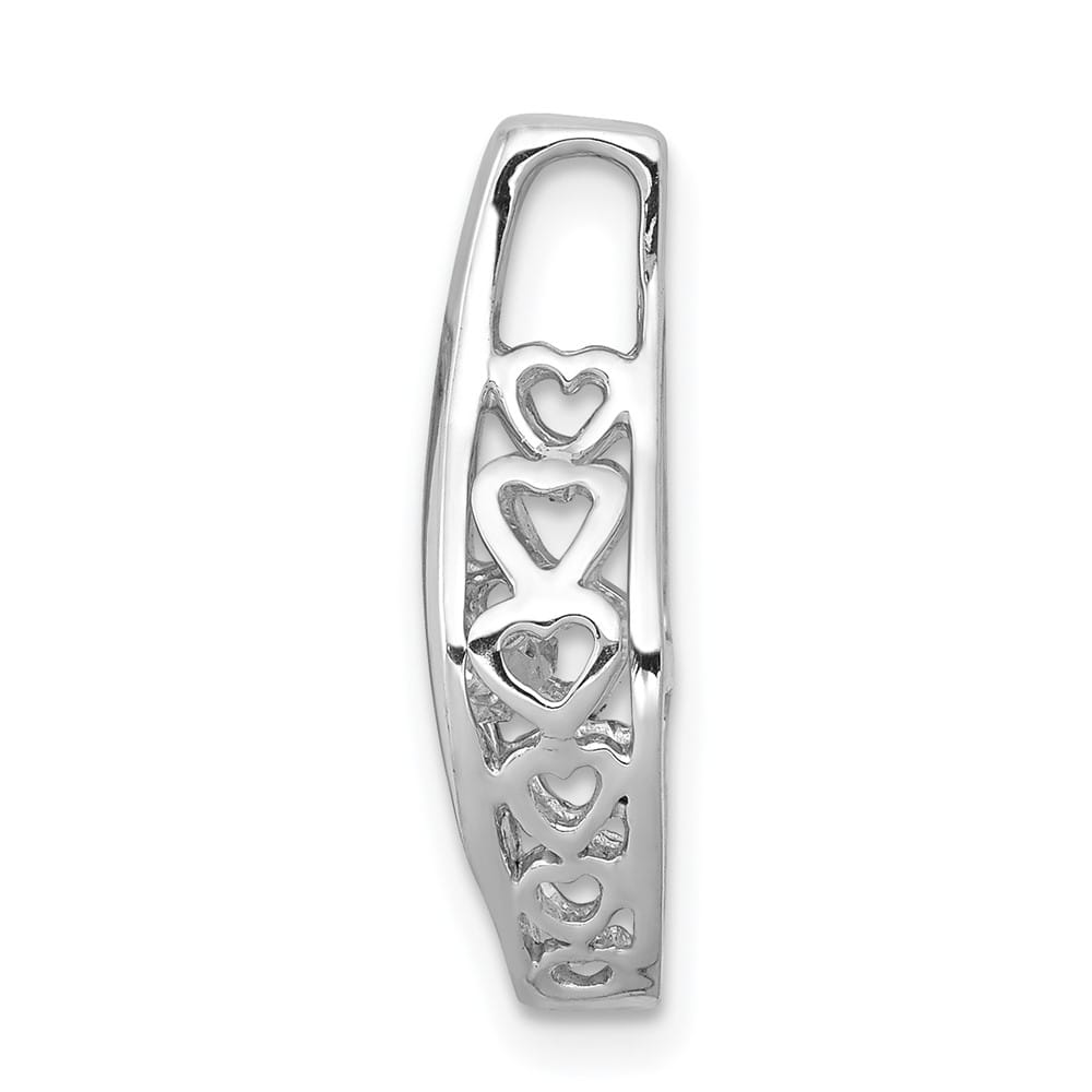 14K White Gold 1/10 Carat Moving Diamond Slide